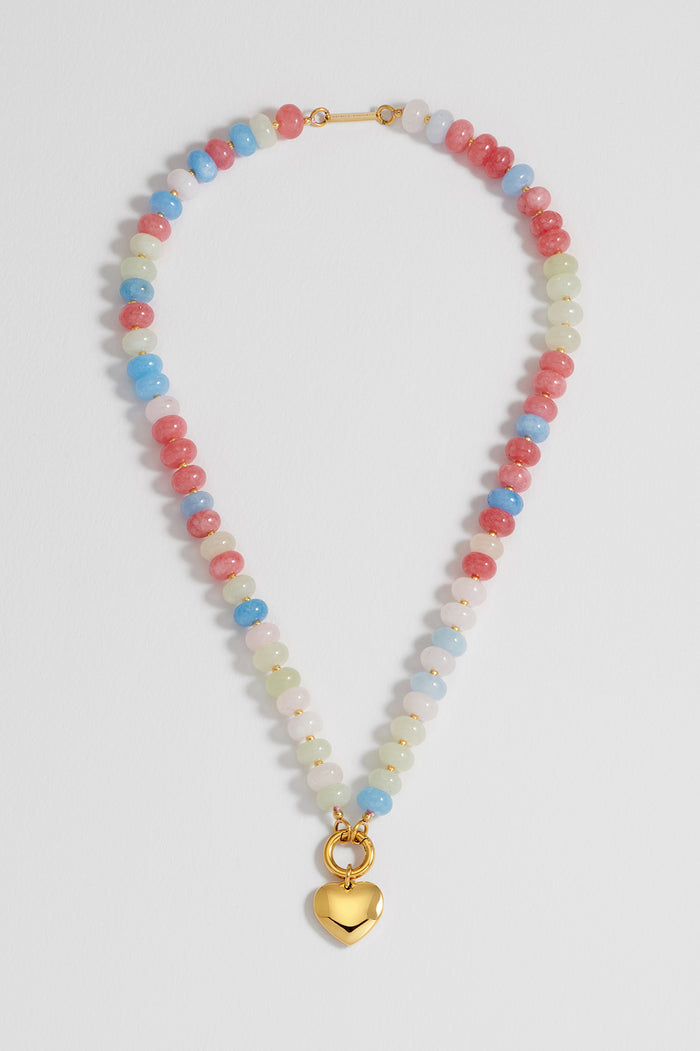 Estella Bartlett Candy Gemstone Spring Clasp Necklace Waterproof PVD Gold Plated | Candy Mixed Gemstones