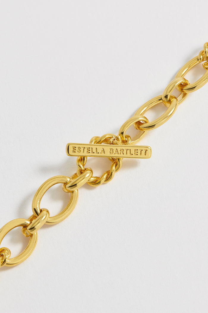 Estella Bartlett Chunky Chain T-Bar Necklace Gold Plated