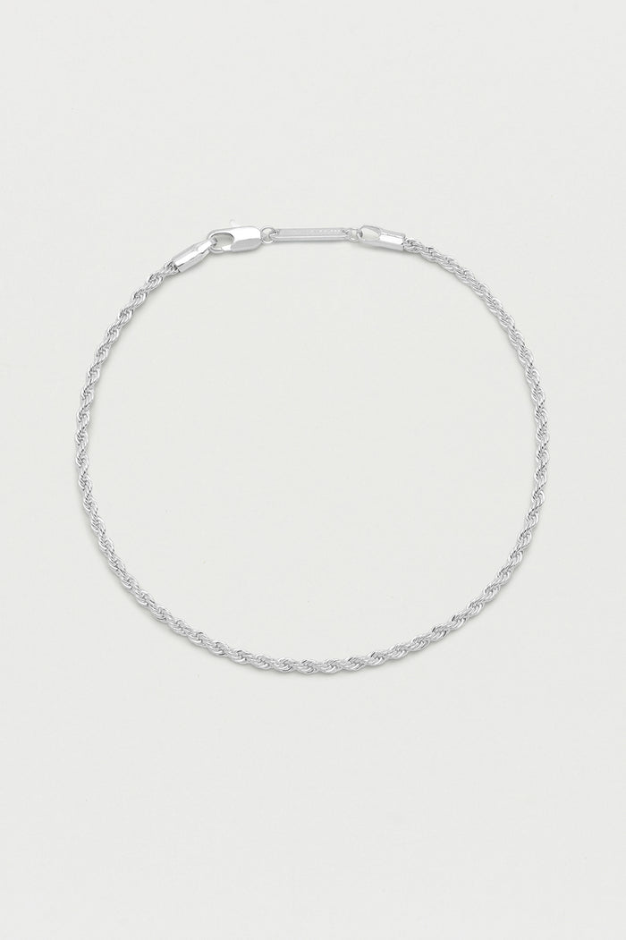 estella bartlett Chunky Rope Chain Anklet Silver Plated
