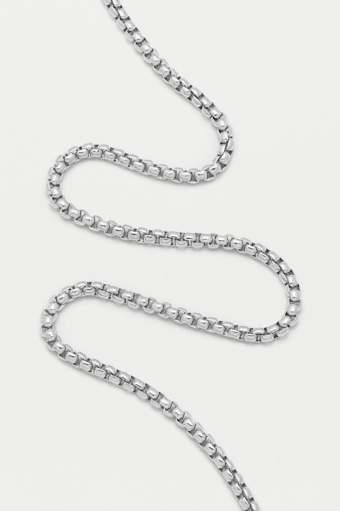Estella Bartlett Chunky Rounded Box Chain Necklace Silver Plated