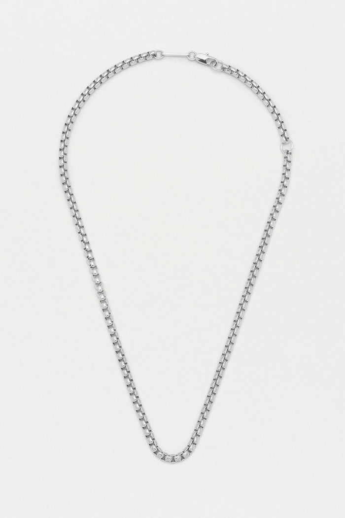 estella bartlett Chunky Rounded Box Chain Necklace Silver Plated