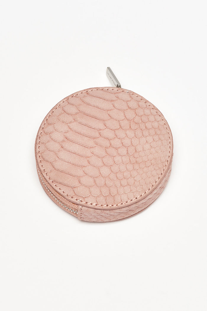 Estella Bartlett Circle Coin Purse Blush Snake-effect