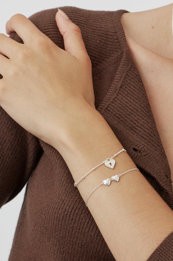 Estella Bartlett Connected Hearts Bracelet Silver Plated Packaging Message: You Are Some Kind Of Wonderful