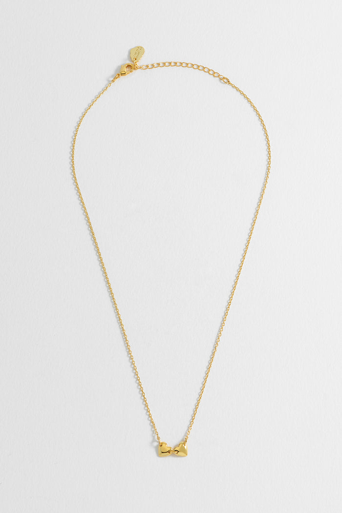 Estella Bartlett Connected Hearts Necklace Gold Plated Packaging Message: You Are Some Kind Of Wonderful