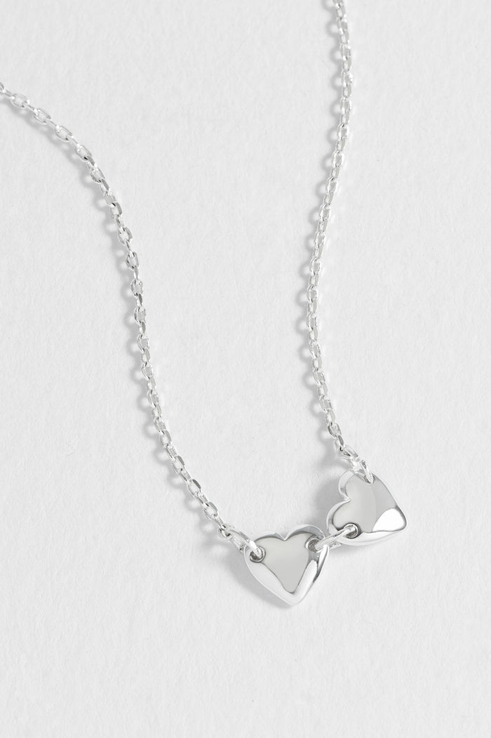 Estella Bartlett Connected Hearts Necklace Silver Plated Packaging Message: You Are Some Kind Of Wonderful