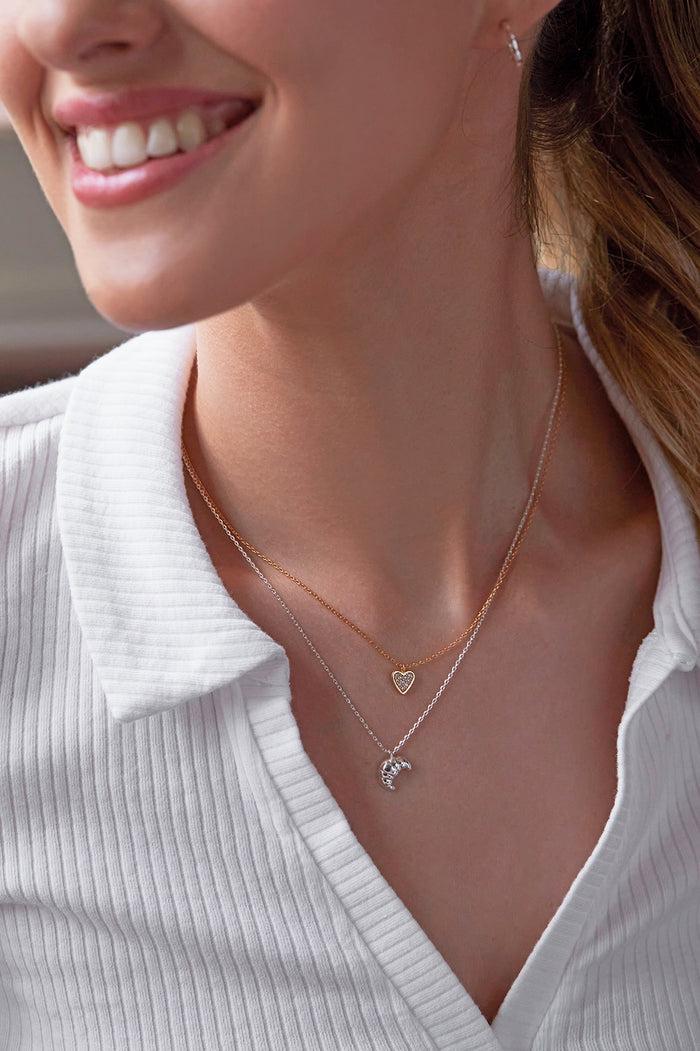 Estella Bartlett Croissant Pendant Silver Plated Packaging Message: LET'S DO BREAKFAST