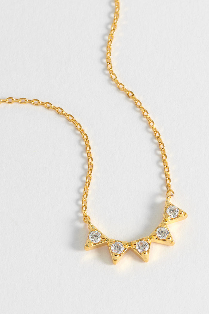 Estella Bartlett CZ Bunting Necklace Gold Plated Packaging Message: One Of A Kind