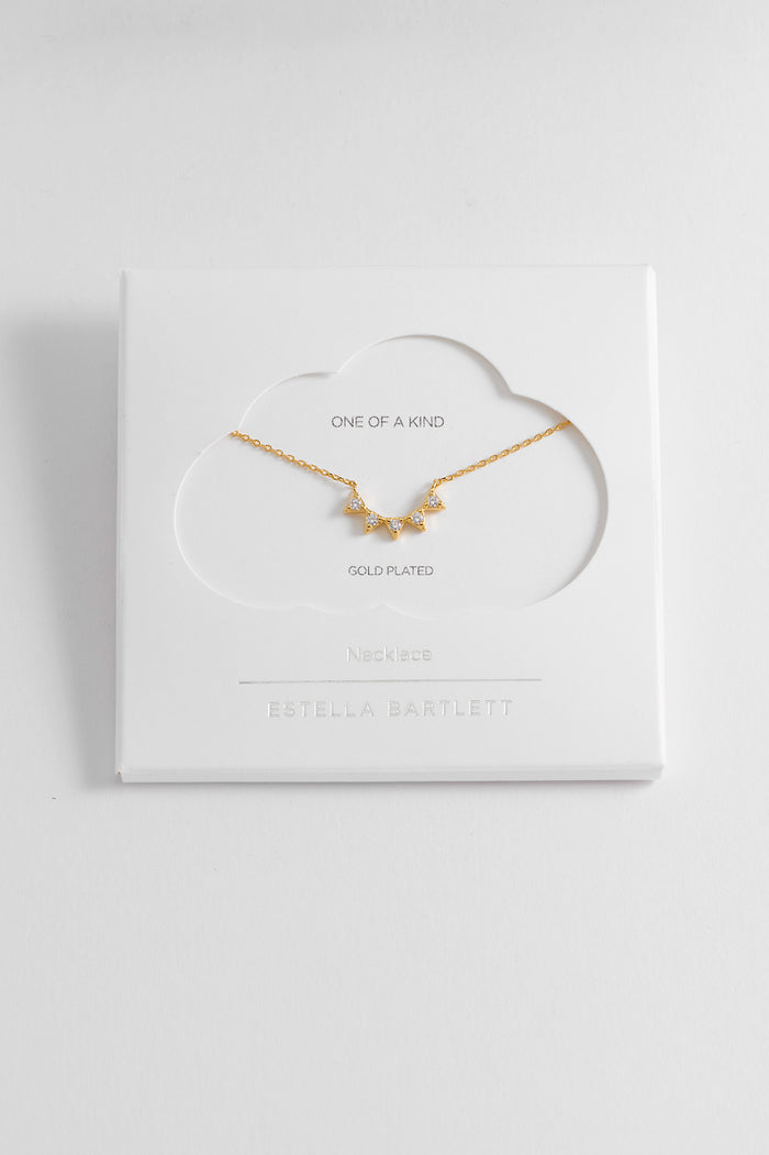 estella bartlett CZ Bunting Necklace Gold Plated Packaging Message: One Of A Kind