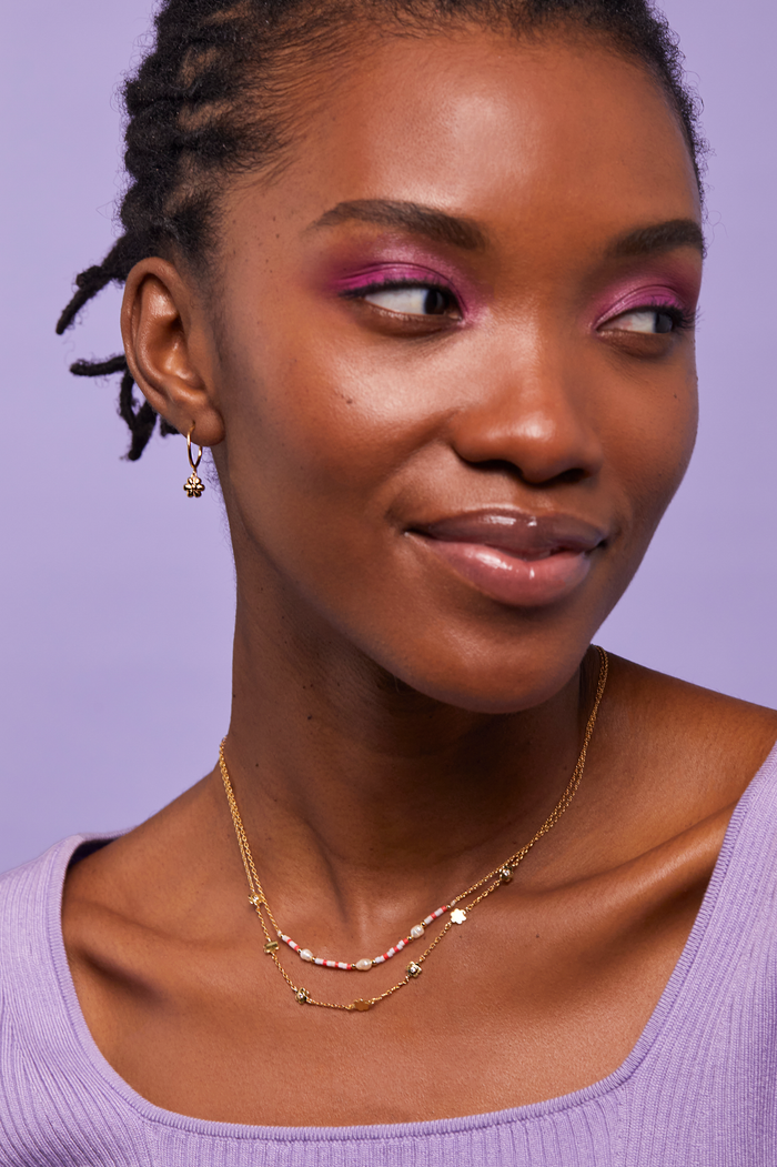 Estella Bartlett CZ Flower Necklace Gold Plated Packaging Message: One Of A Kind