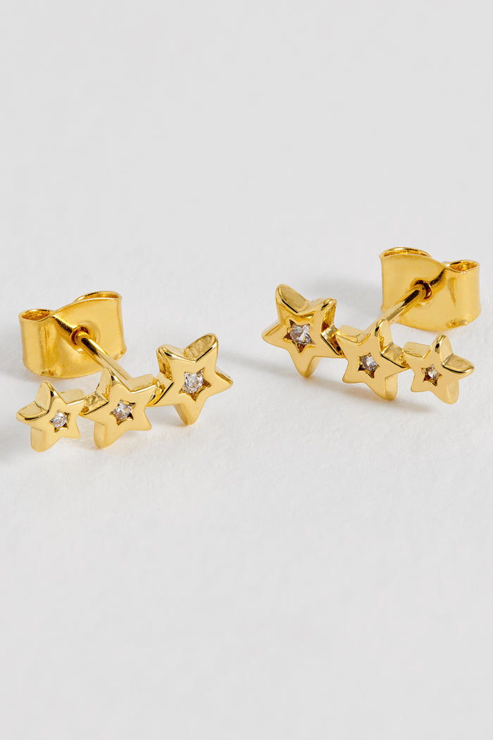 estella bartlett CZ Star Crawler Stud Earrings Gold Plated
