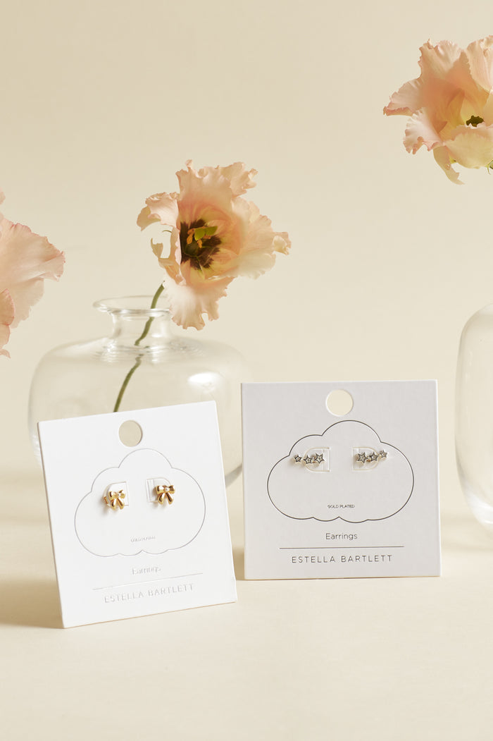 Estella Bartlett CZ Star Crawler Stud Earrings Silver Plated