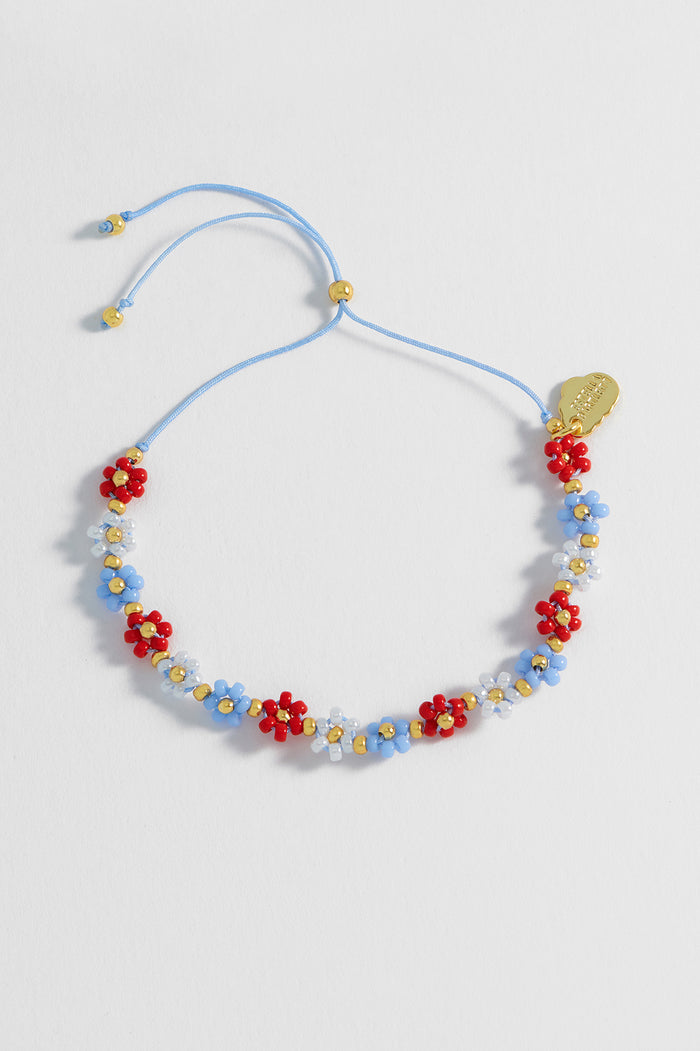 Estella Bartlett Daisy Chain Bracelet Gold Plated | Red And Blue Packaging Message: Daisy Chain
