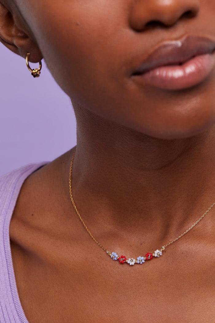 Estella Bartlett Daisy Chain Necklace Gold Plated | Multi Packaging Message: Daisy Chain