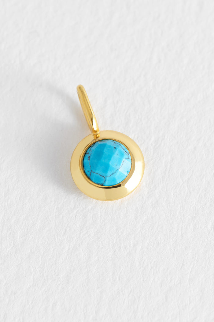 estella bartlett December Birthstone Charm Gold Plated | Howlite