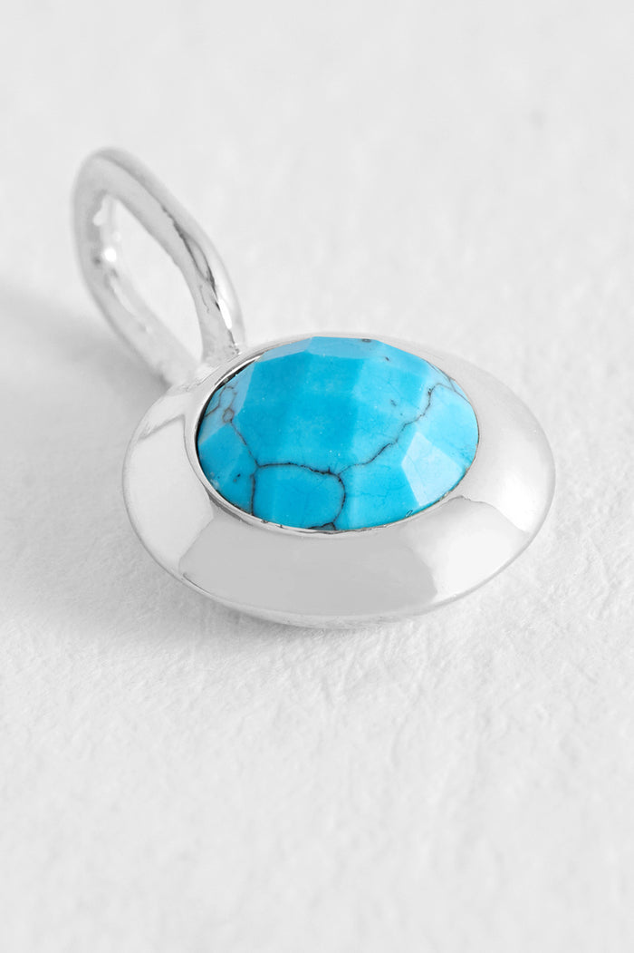 Estella Bartlett December Birthstone Charm Silver Plated | Howlite