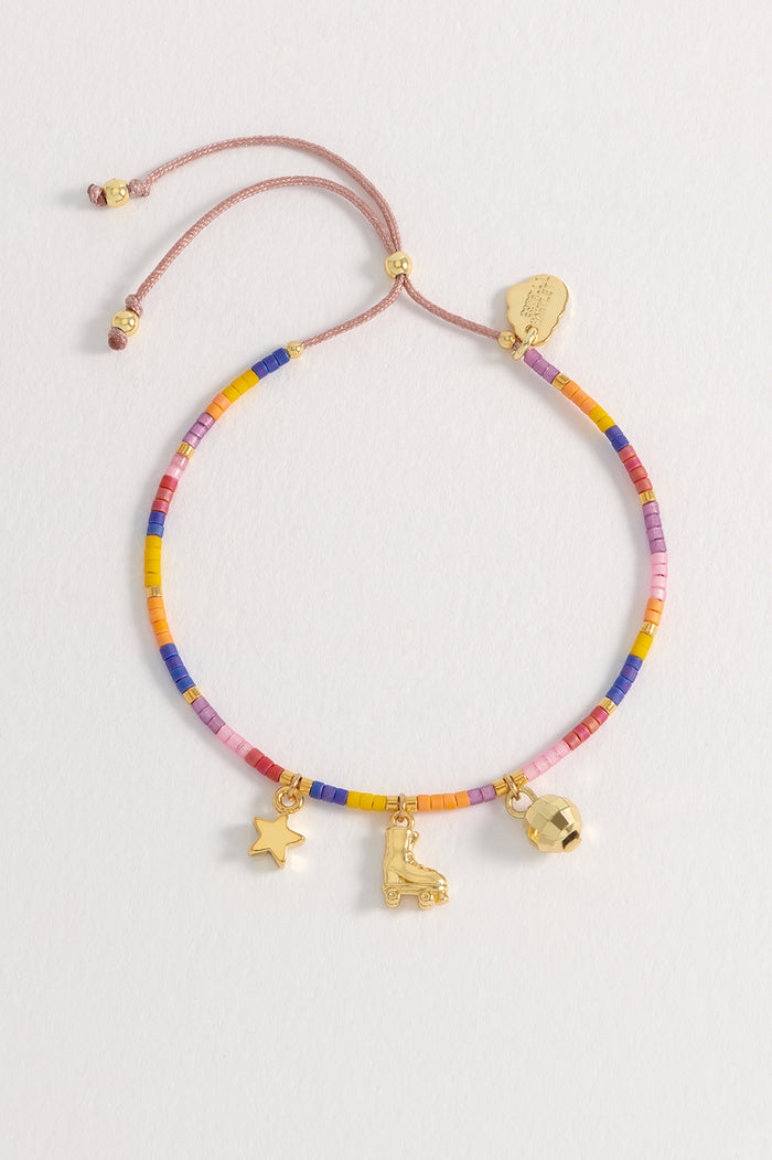 Estella Bartlett Disco Louise Bracelet Gold Plated Packaging Message: Follow The Fun