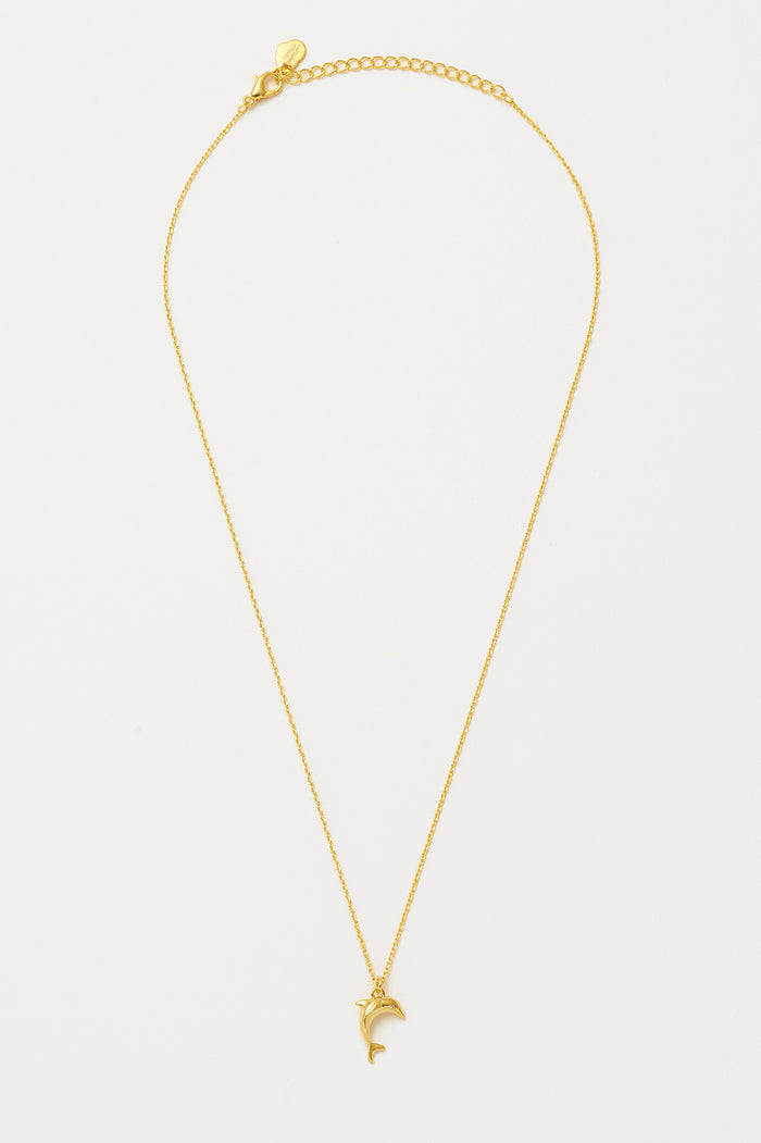 Estella Bartlett Dolphin Pendant Gold Plated Packaging Message: Smile Love Dream