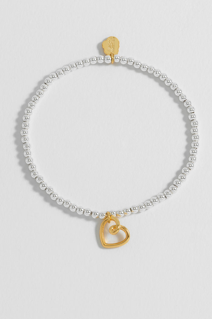Estella Bartlett Doodle Heart Bracelet Gold And Silver Plated Packaging Message: WONDERFUL SISTER
