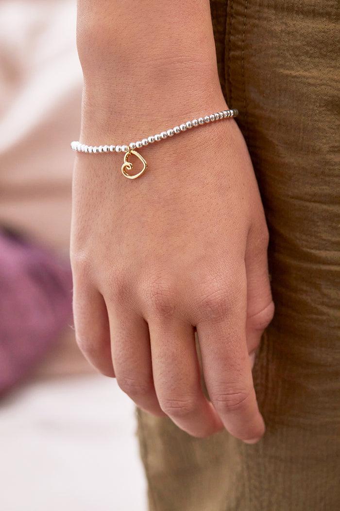 Estella Bartlett Doodle Heart Bracelet Gold And Silver Plated Packaging Message: WONDERFUL SISTER