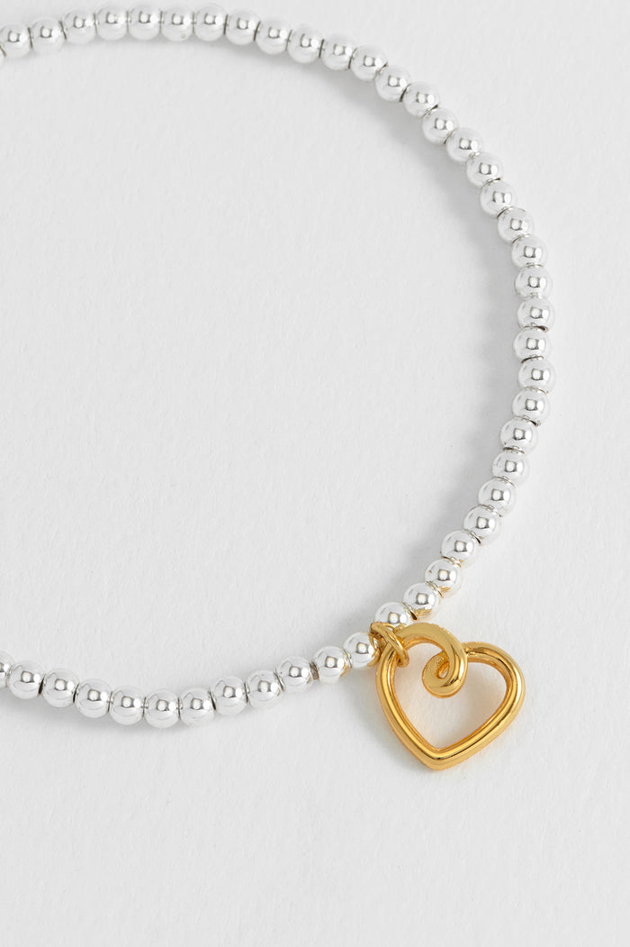 Estella Bartlett Doodle Heart Bracelet Gold And Silver Plated Packaging Message: WONDERFUL SISTER