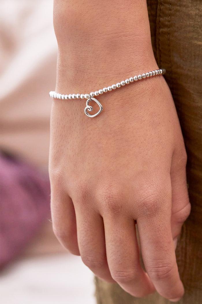 Estella Bartlett Doodle Heart Bracelet Silver Plated Packaging Message: WONDERFUL SISTER