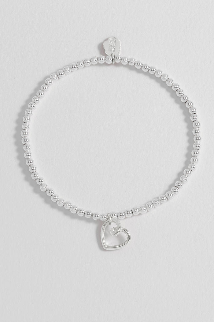 Estella Bartlett Doodle Heart Bracelet Silver Plated Packaging Message: WONDERFUL SISTER