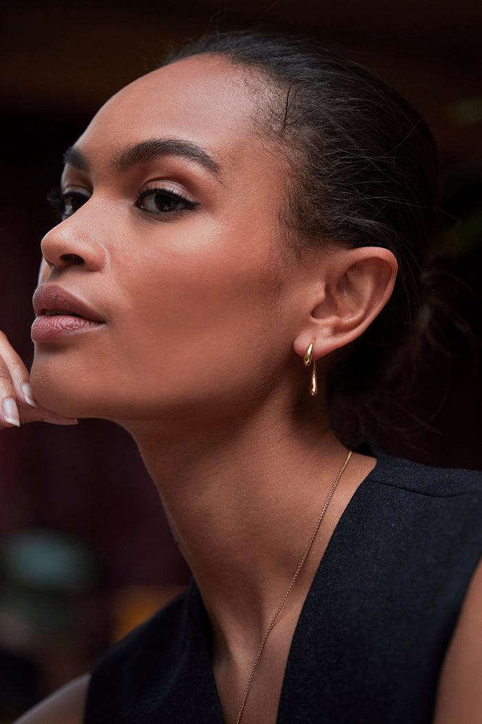 Estella Bartlett Double Droplet Illusion Earrings Gold Plated