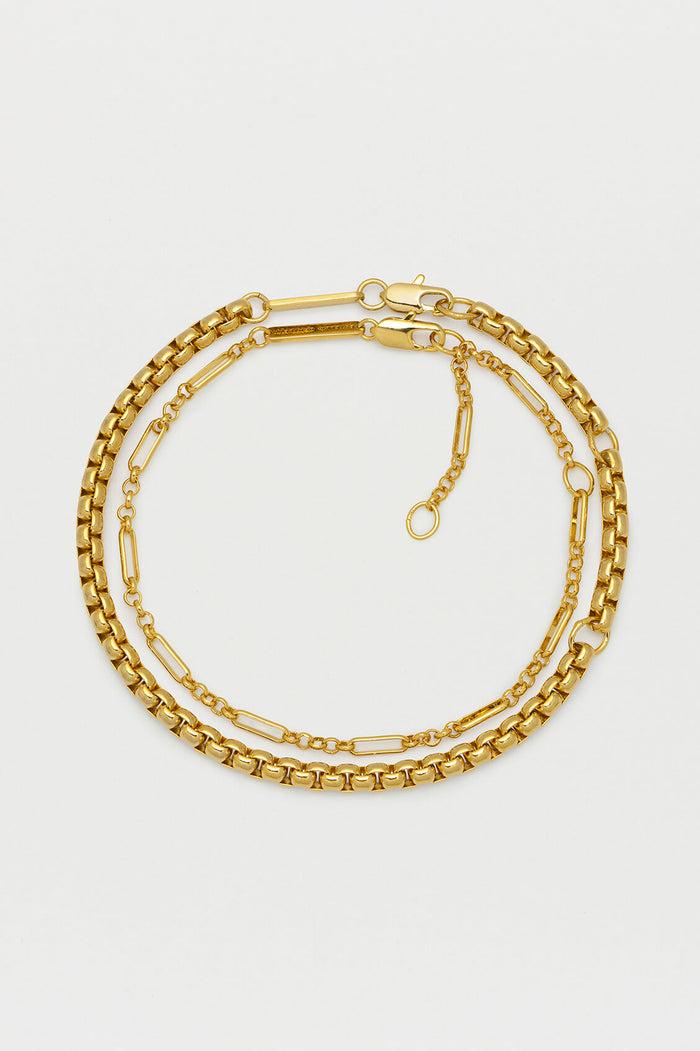 estella bartlett Double Layer Rope Chain Bracelet Gold Plated