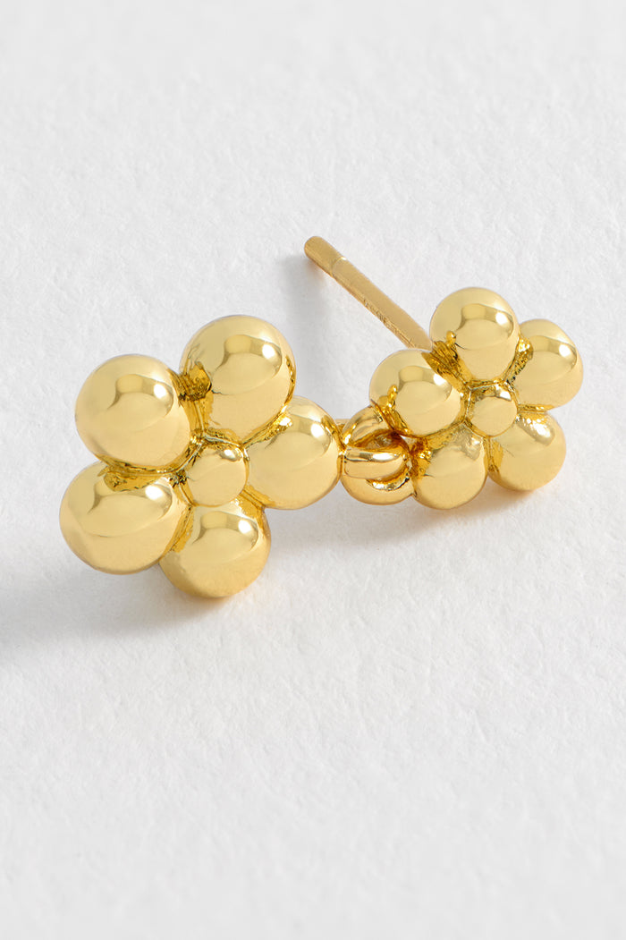 Estella Bartlett Duo Flower Drop Earrings Gold Plated