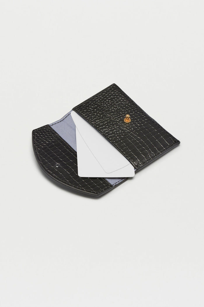 Estella Bartlett Envelope Card Holder Black Croc Embossed