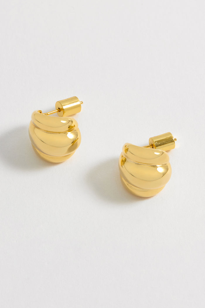 Estella Bartlett Bold Huggie Earrings Gold Plated