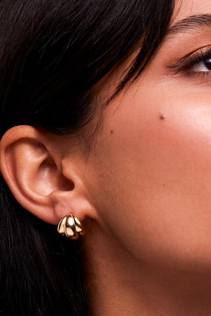 Estella Bartlett Bold Huggie Earrings Gold Plated