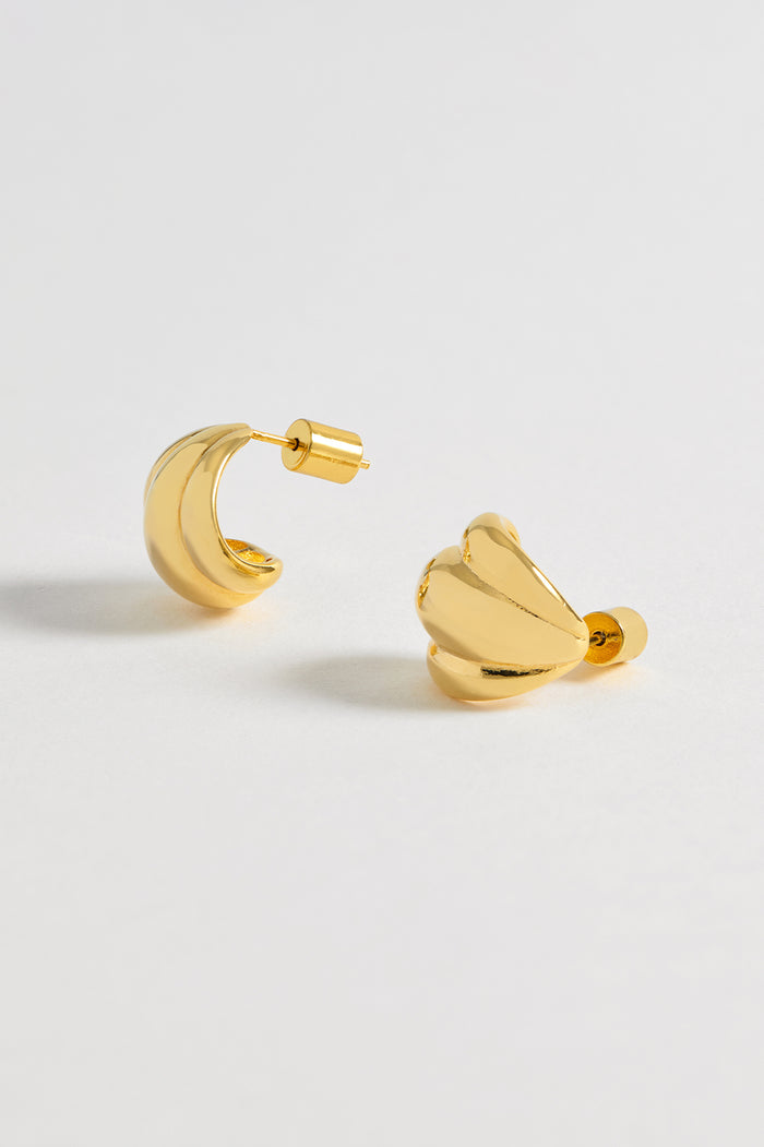 estella bartlett Bold Huggie Earrings Gold Plated