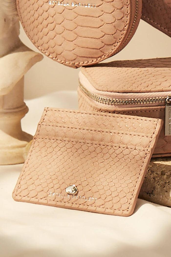 Estella Bartlett Card Holder Blush Snake-effect
