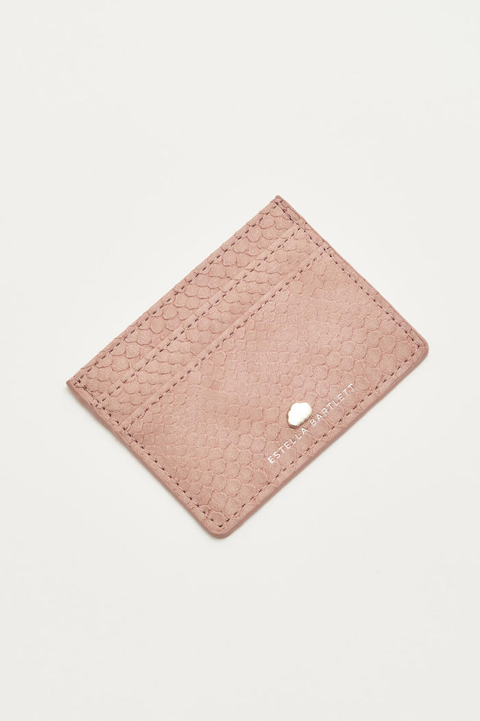 Estella Bartlett Card Holder Blush Snake-effect