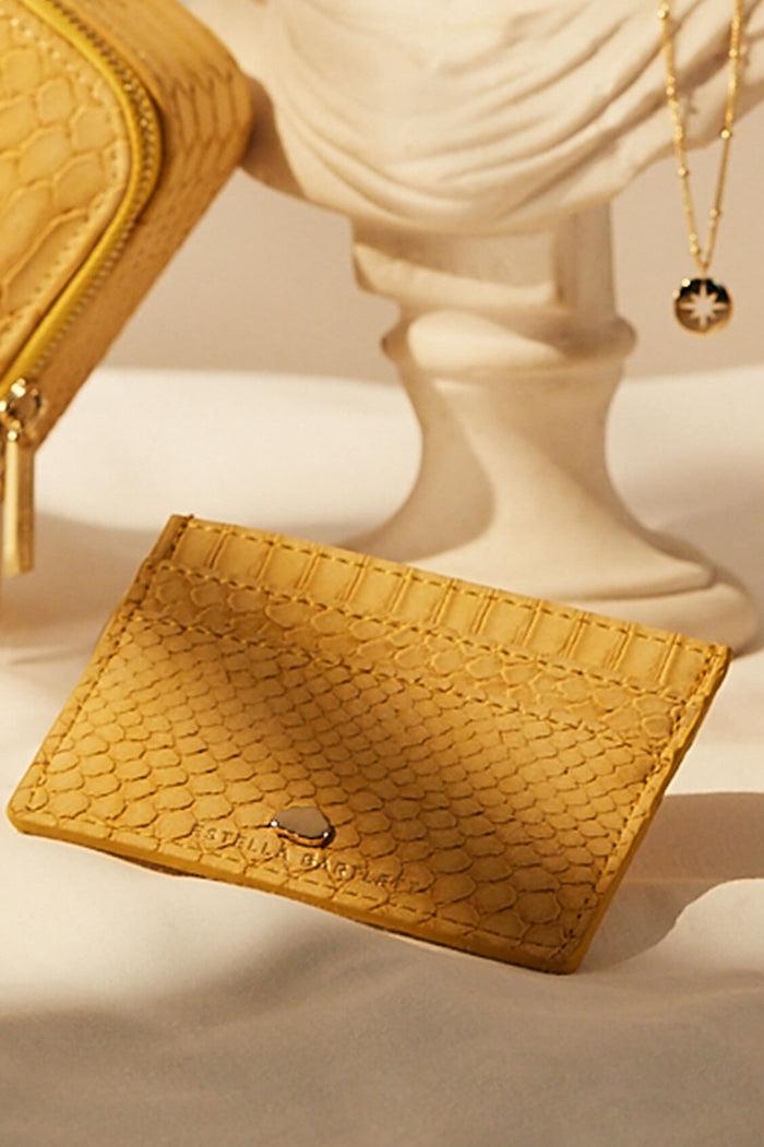 Estella Bartlett Card Holder Mustard Snake-effect
