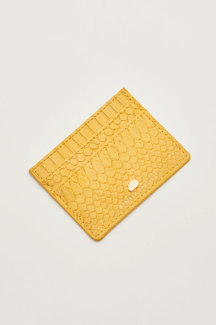 Estella Bartlett Card Holder Mustard Snake-effect