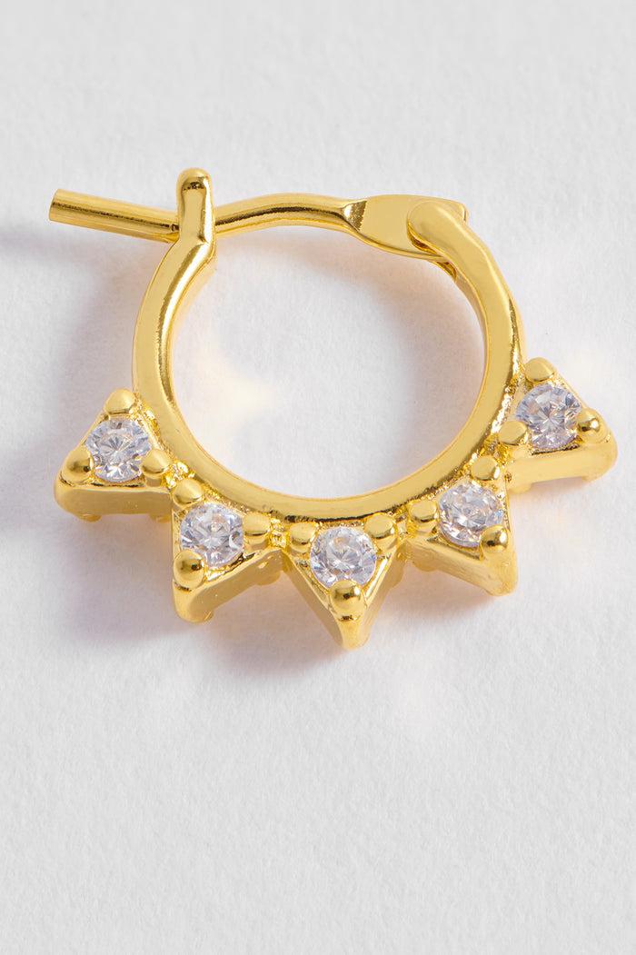 Estella Bartlett CZ Bunting Hoops Gold Plated