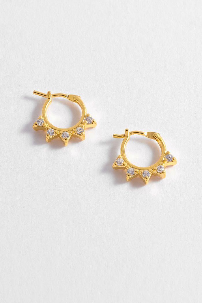 estella bartlett CZ Bunting Hoops Gold Plated estella bartlett CZ Bunting Hoops Gold Plated