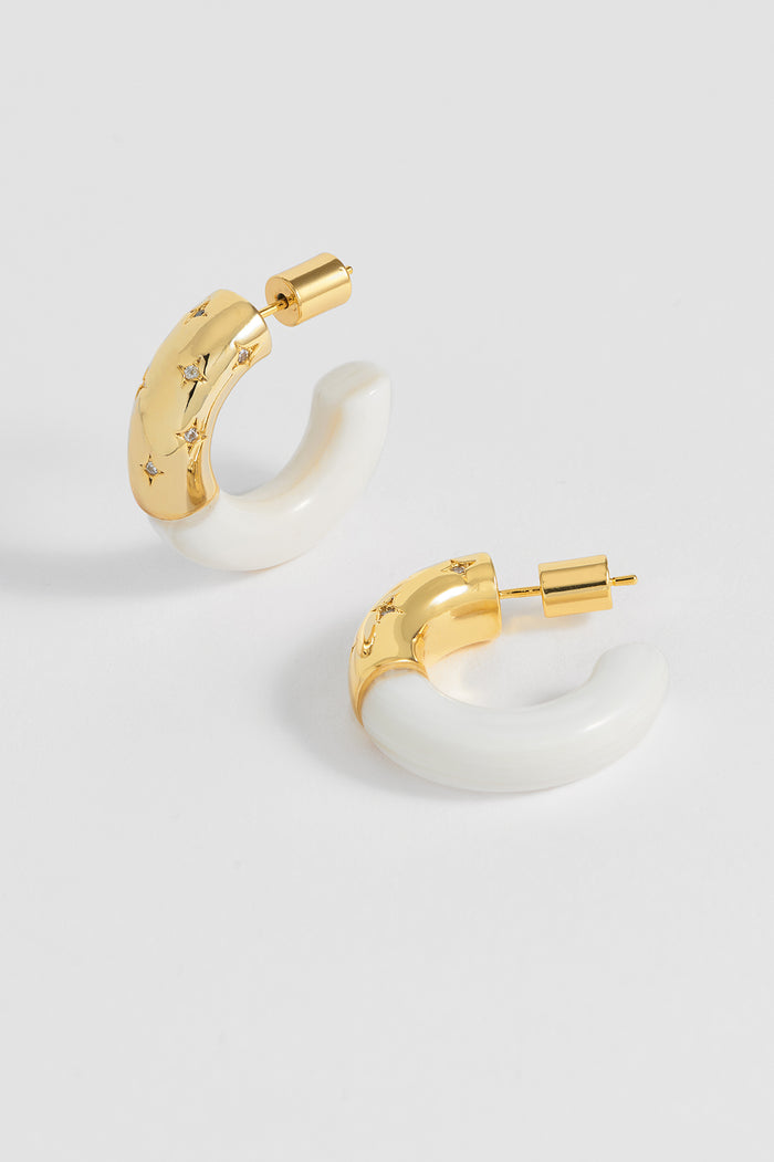 estella bartlett CZ Celestial Hoops Gold Plated