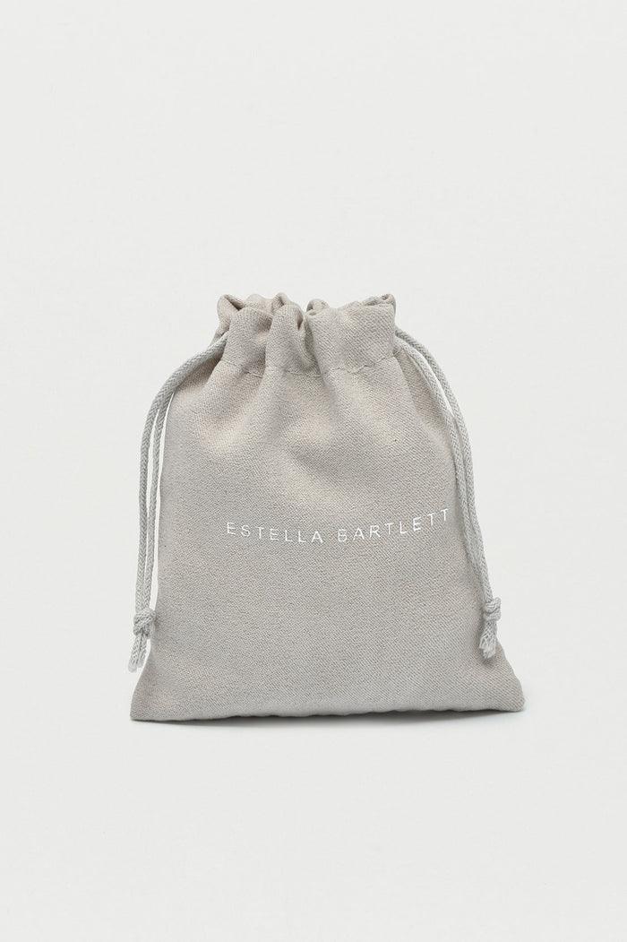 Estella Bartlett CZ Drop Huggies Silver Plated