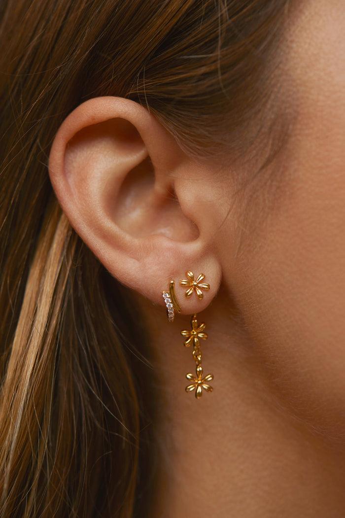 Estella Bartlett CZ Half Studs Gold Plated