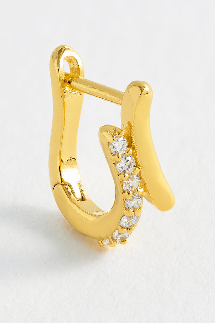 Estella Bartlett CZ Half Studs Gold Plated