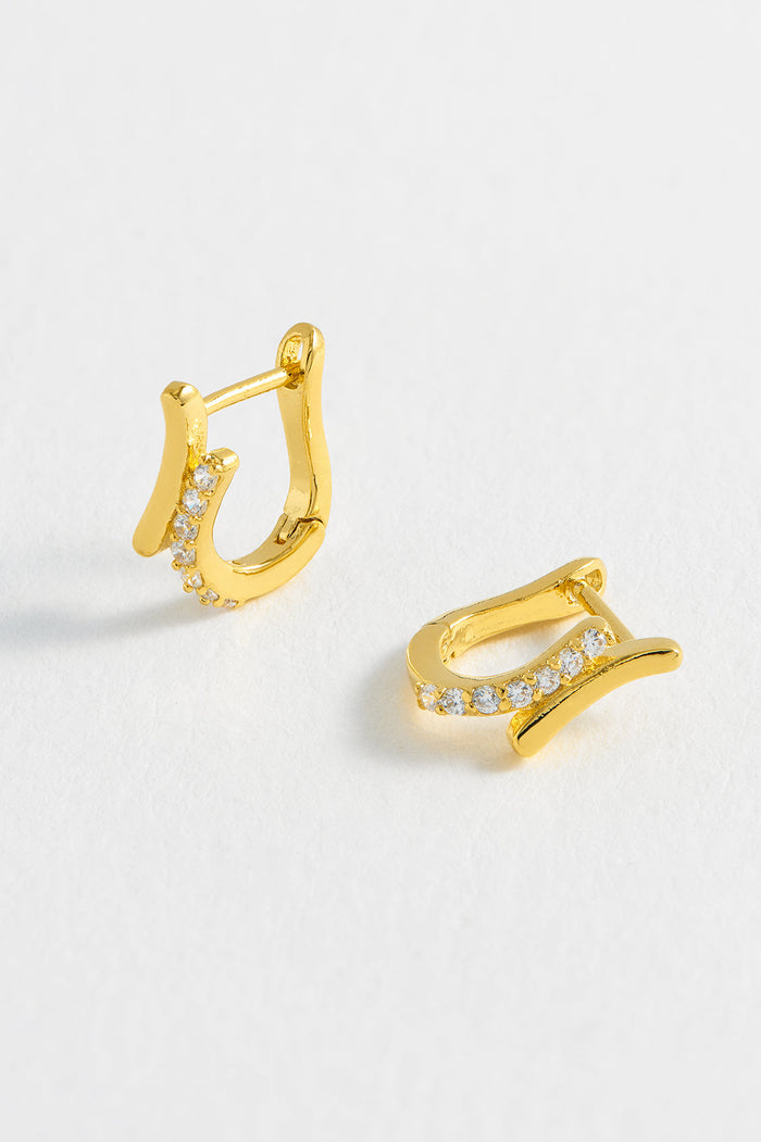 estella bartlett CZ Half Studs Gold Plated