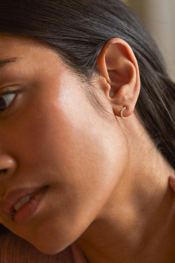 Estella Bartlett CZ Swirl Earrings Gold Plated