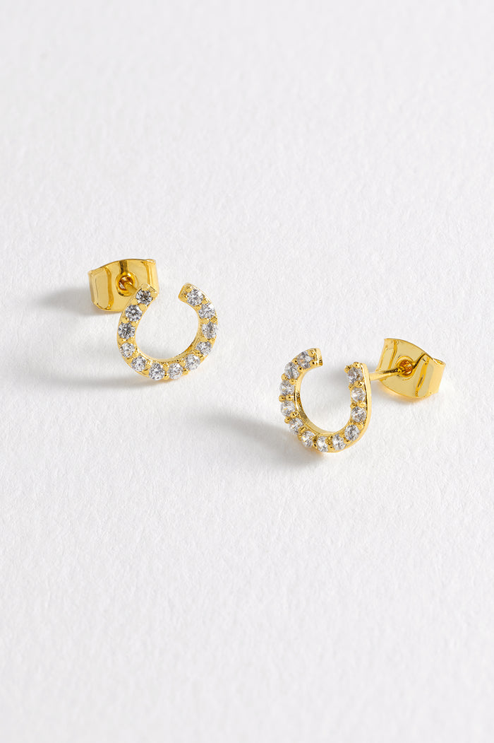 estella bartlett CZ Swirl Earrings Gold Plated