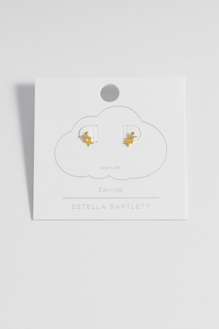 Estella Bartlett Duo Star Studs Gold Plated