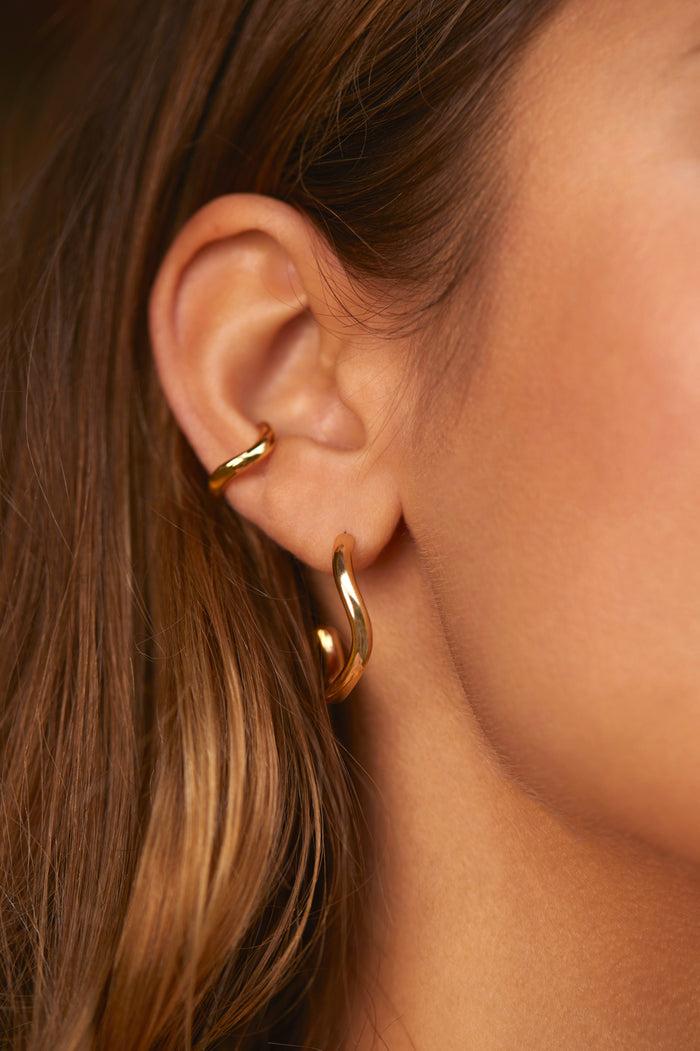 Estella Bartlett Gentle Wave Hoops Gold Plated