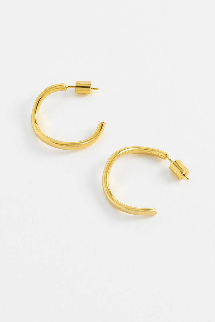 Estella Bartlett Gentle Wave Hoops Gold Plated