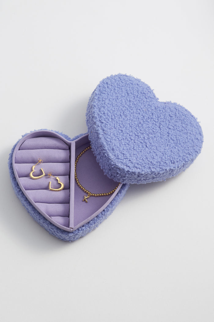 Estella Bartlett Heart Jewellery Box Blue Teddy